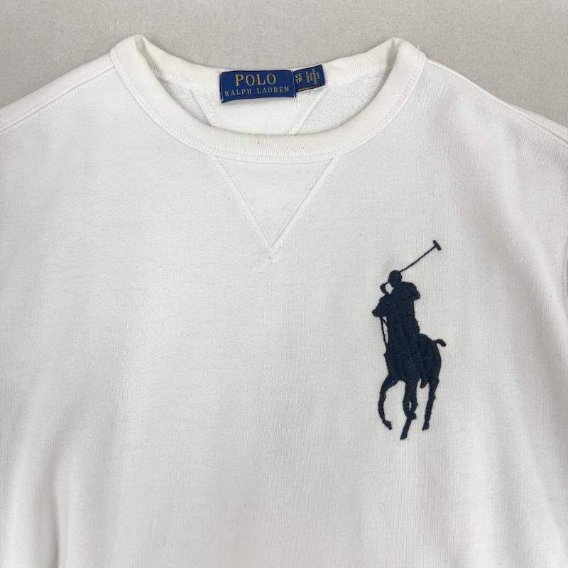 ポロラルフローレン POLO RALPH LAUREN トレーナー 長袖 ビッグポニー刺繍 クルーネック スウェット シャツ トレーナー XS 白 / ホワイト / white メンズ USED 古着 中古 50167762