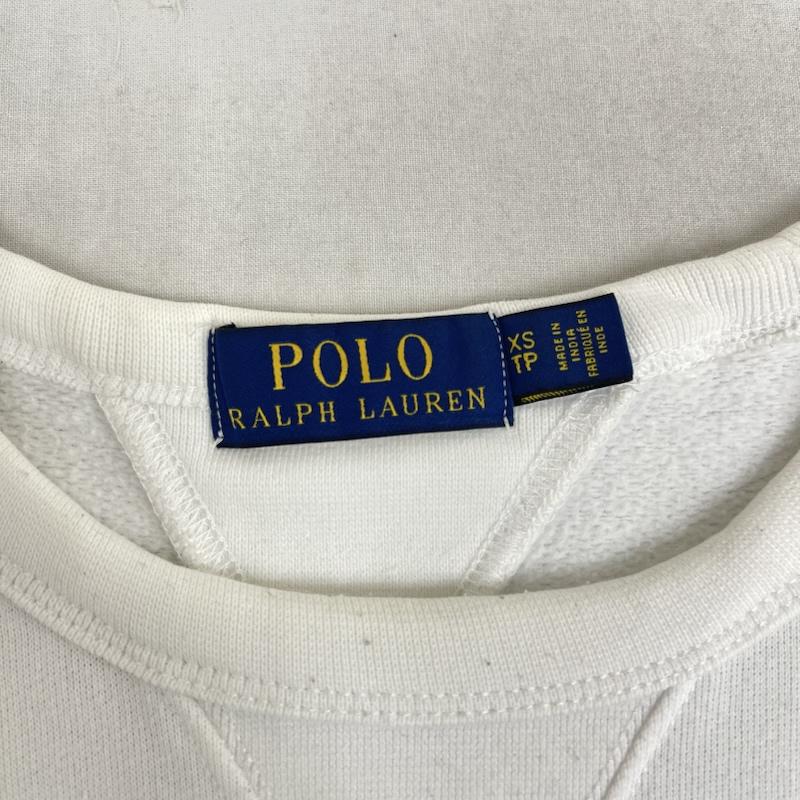 ポロラルフローレン POLO RALPH LAUREN トレーナー 長袖 ビッグポニー刺繍 クルーネック スウェット シャツ トレーナー XS 白 / ホワイト / white メンズ USED 古着 中古 50167762