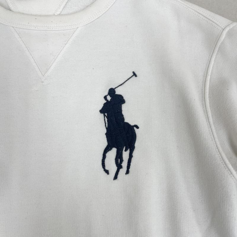 ポロラルフローレン POLO RALPH LAUREN トレーナー 長袖 ビッグポニー刺繍 クルーネック スウェット シャツ トレーナー XS 白 / ホワイト / white メンズ USED 古着 中古 50167762