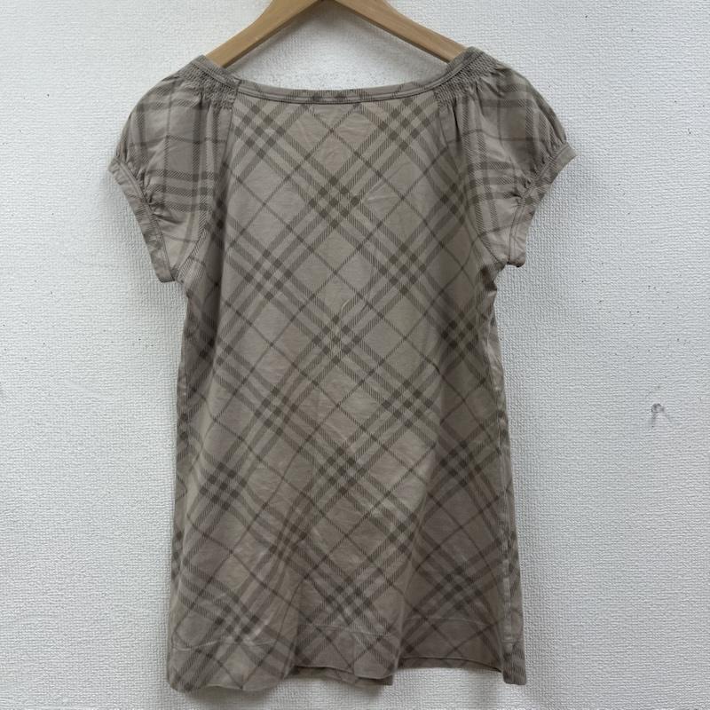 バーバリー・ブルーレーベル BURBERRY BLUE LABEL カットソー 半袖 ノバチェック柄 パフスリーブ 半袖 Tシャツ カットソー 36 ベージュ / ベージュ / beige レディース USED 古着 中古 50167765