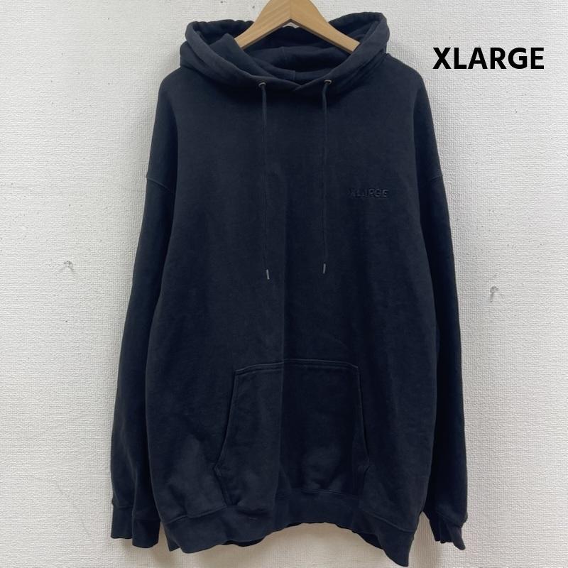 エクストララージ XLARGE パーカー 長袖 EMBROIDERY SLANTED OG PULLOVER HOODED SWEAT 101221012016 XL 黒 / ブラック / black メンズ USED 古着 中古 50167770