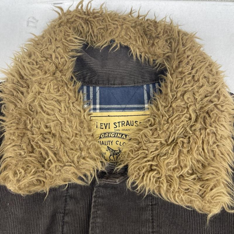 リーバイス Levi s ジャケット、上着 ジャンパー、ブルゾン 襟ボア付き コーデュロイ カバーオール ワーク ジャケット XL 茶 / ブラウン / brown メンズ USED 古着 中古 50167771