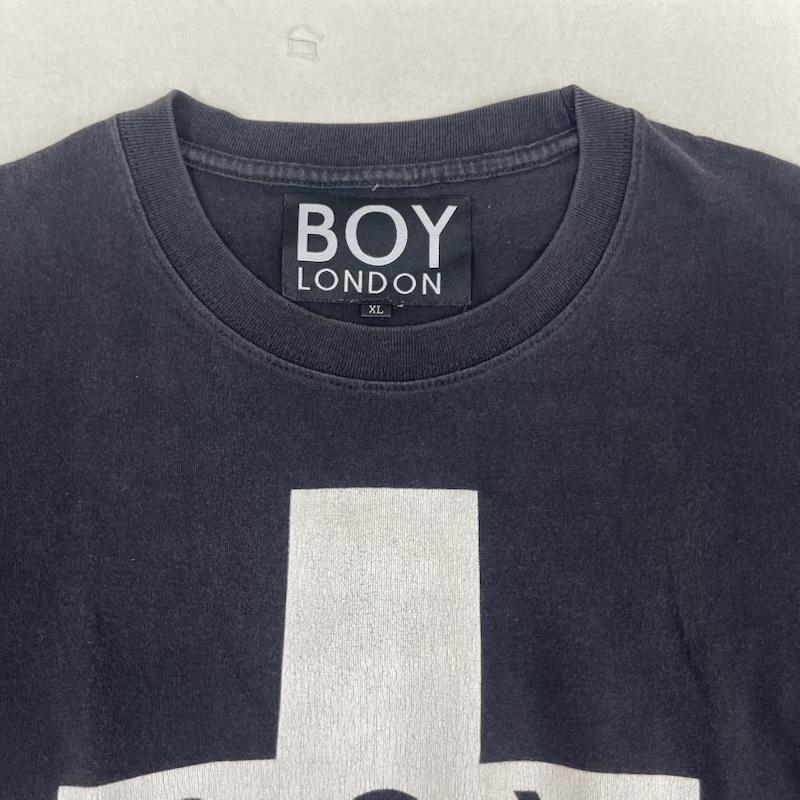 ボーイロンドン BOY LONDON Tシャツ 半袖 クロス 十字架 ロゴ プリント Tシャツ カットソー XL 黒 / ブラック / black メンズ USED 古着 中古 50167772