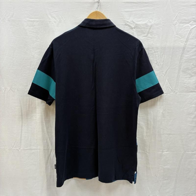 ヒューゴボス HUGO BOSS ポロシャツ 半袖 ピマコットン 幾何学模様 フロント 総柄 ポロシャツ M メンズ USED 古着 中古 50167775