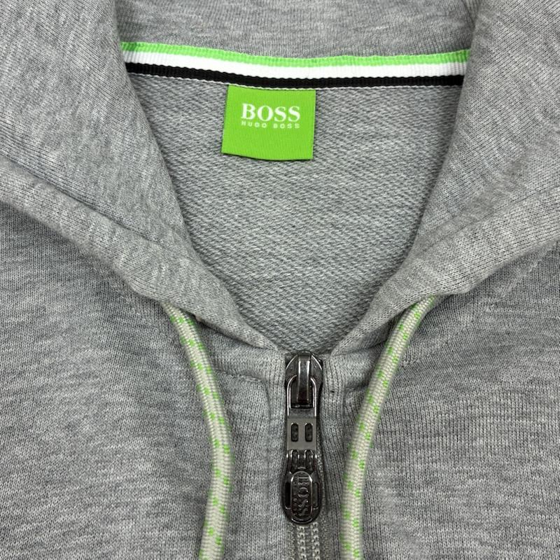 ヒューゴボス HUGO BOSS パーカー 長袖 刺繍 ロゴ パイピングライン ジップアップ パーカー L メンズ USED 古着 中古 50167777