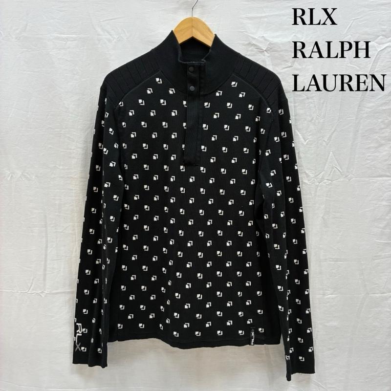 ラルフローレン RALPHLAUREN ニット、セーター 長袖 RLX ハーフジップ スナップ 裏地ナイロン プルオーバー ニット セーター M メンズ USED 古着 中古 50167778