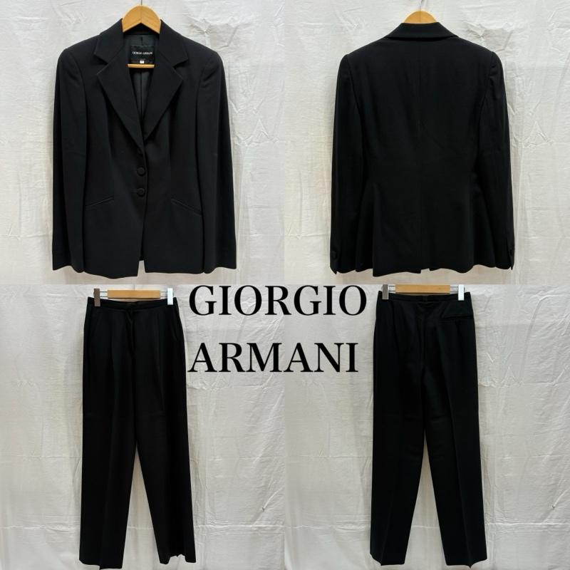 ジョルジオアルマーニ GIORGIO ARMANI スーツ パンツスーツ イタリア製 シングル 2B テーラード ジャケット スラックス パンツ スーツ セットアップ 36 レディース USED 古着 中古 50167783