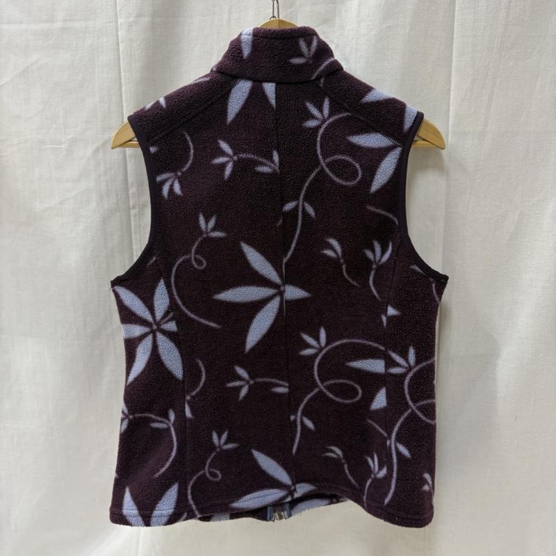 パタゴニア patagonia ベスト ベスト USA製 synchilla vest 花柄フリースベスト シンチラ 総柄 M M 総柄 紫 / パープル / purple レディース USED 古着 中古 50167785