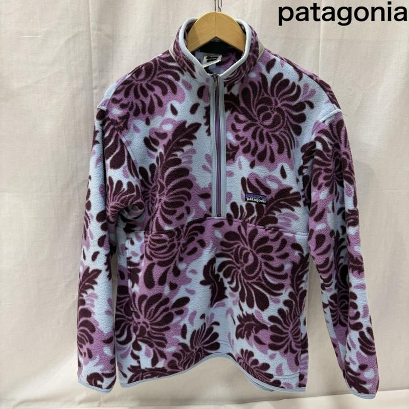パタゴニア patagonia トップス トップス MEXICO製 Synchilla シンチラ 花柄 総柄 ハーフジップフリース ※KID S:XL(Lady’s S〜M相当)※ - 総柄 水色 / ライトブルー / レディース USED 古着 中古 50167786
