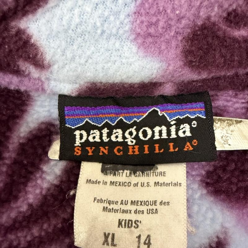 パタゴニア patagonia トップス トップス MEXICO製 Synchilla シンチラ 花柄 総柄 ハーフジップフリース ※KID S:XL(Lady’s S〜M相当)※ - 総柄 水色 / ライトブルー / レディース USED 古着 中古 50167786
