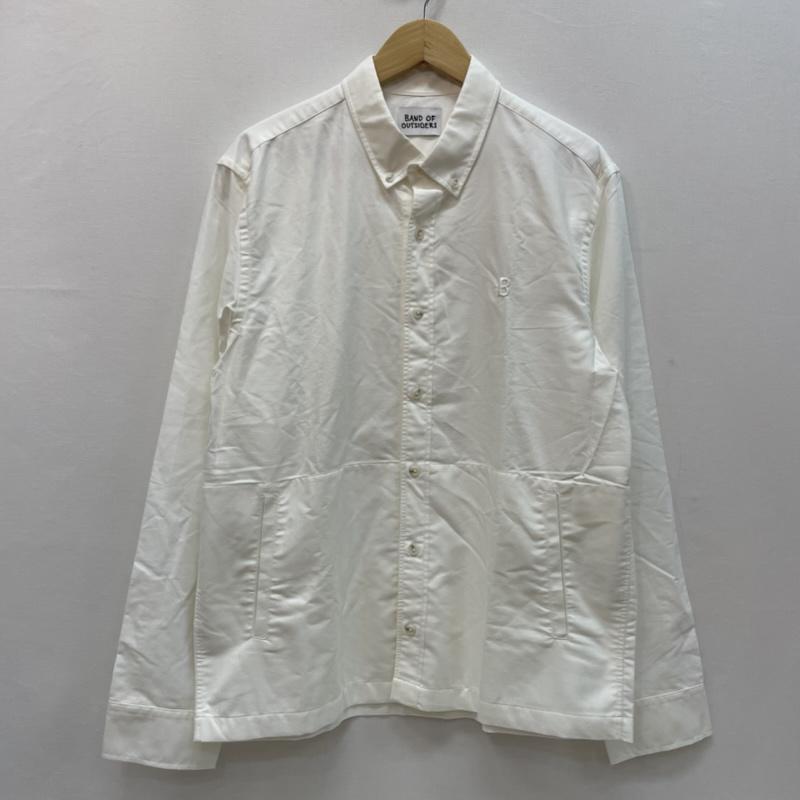 バンドオブアウトサイダーズ Band of Outsiders シャツ、ブラウス 長袖 長袖 シャツ ジャケット B 刺繍 フロント ポケット 19SS SH06 L 白 / ホワイト / white メンズ USED 古着 中古 50167794