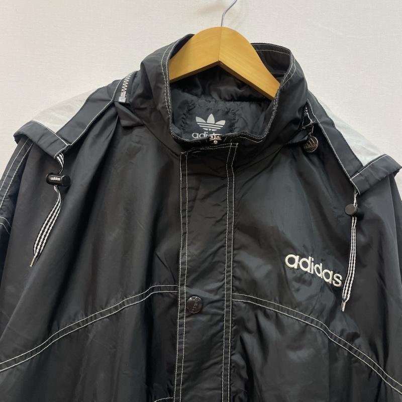 アディダス adidas ジャケット、上着 ジャンパー、ブルゾン 90s ナイロン ジャケット トレフォイル パイピング ライン L 黒 / ブラック / black X 白 / ホワイト / white メンズ USED 古着 中古 50167797