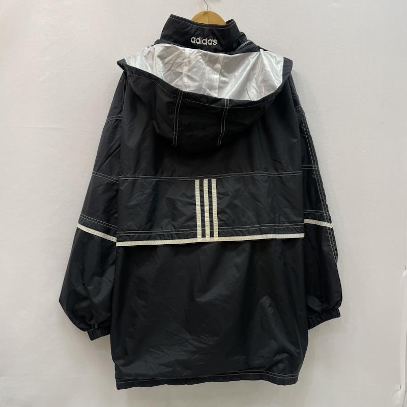 アディダス adidas ジャケット、上着 ジャンパー、ブルゾン 90s ナイロン ジャケット トレフォイル パイピング ライン L 黒 / ブラック / black X 白 / ホワイト / white メンズ USED 古着 中古 50167797
