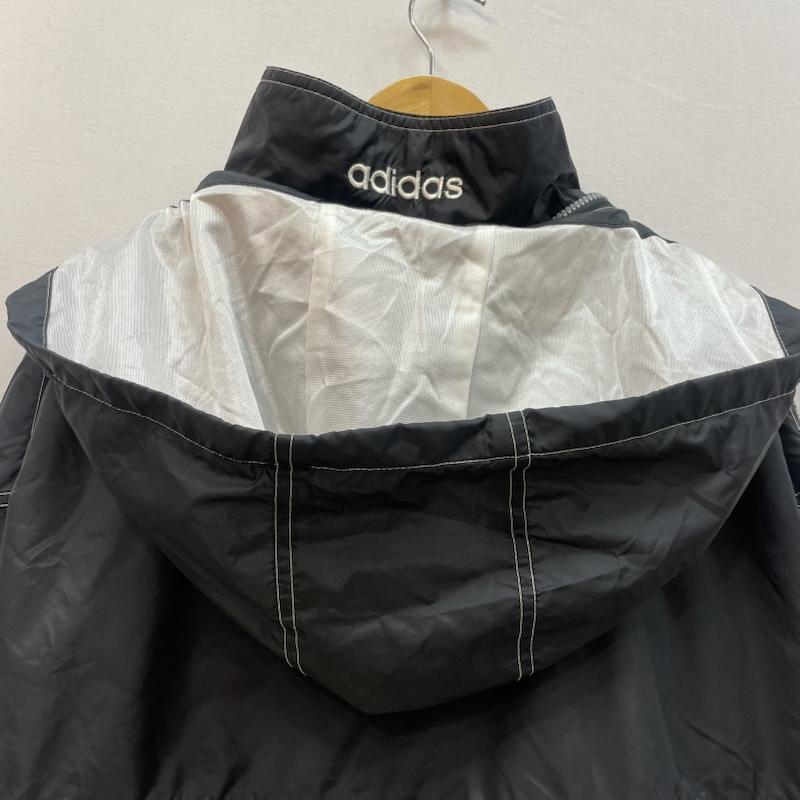 アディダス adidas ジャケット、上着 ジャンパー、ブルゾン 90s ナイロン ジャケット トレフォイル パイピング ライン L 黒 / ブラック / black X 白 / ホワイト / white メンズ USED 古着 中古 50167797