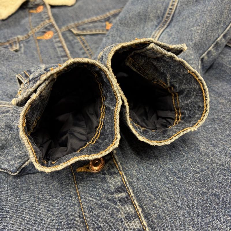 ザラ ZARA コート コート一般 ボアカラー デニム ロング コート M 無地 インディゴ / インディゴ / Indigo X 白 / ホワイト / white レディース USED 古着 中古 50167804