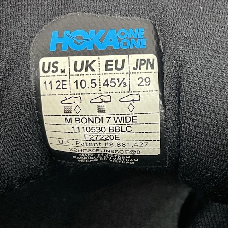ホカ オネオネ HOKA ONEONE スニーカー スニーカー メンズ ボンダイ 7 ワイド 29.0cm 黒 / ブラック / black メンズ USED 古着 中古 50167805