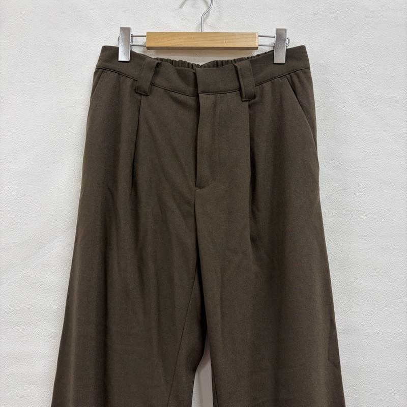 古着 USED パンツ スラックス soerte ソエルテ フロントタック ワイドスラックス 2 無地 茶 / ブラウン / brown メンズ USED 古着 中古 50167806