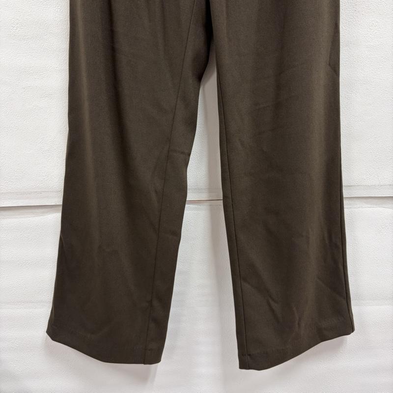 古着 USED パンツ スラックス soerte ソエルテ フロントタック ワイドスラックス 2 無地 茶 / ブラウン / brown メンズ USED 古着 中古 50167806