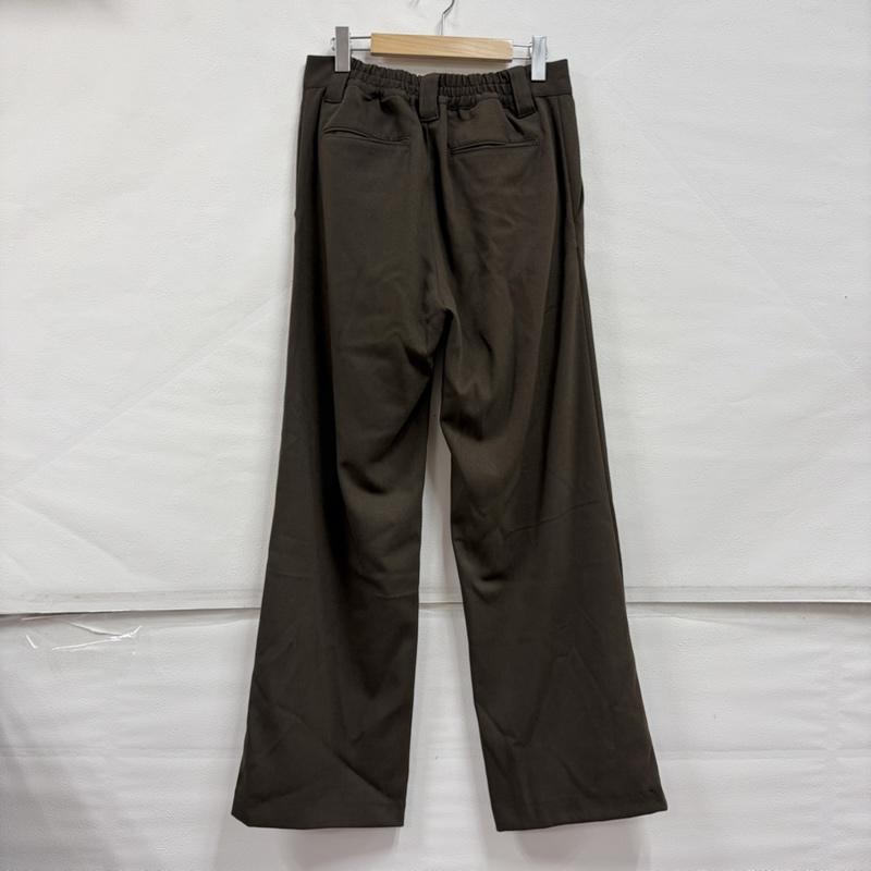 古着 USED パンツ スラックス soerte ソエルテ フロントタック ワイドスラックス 2 無地 茶 / ブラウン / brown メンズ USED 古着 中古 50167806