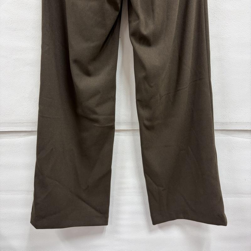 古着 USED パンツ スラックス soerte ソエルテ フロントタック ワイドスラックス 2 無地 茶 / ブラウン / brown メンズ USED 古着 中古 50167806