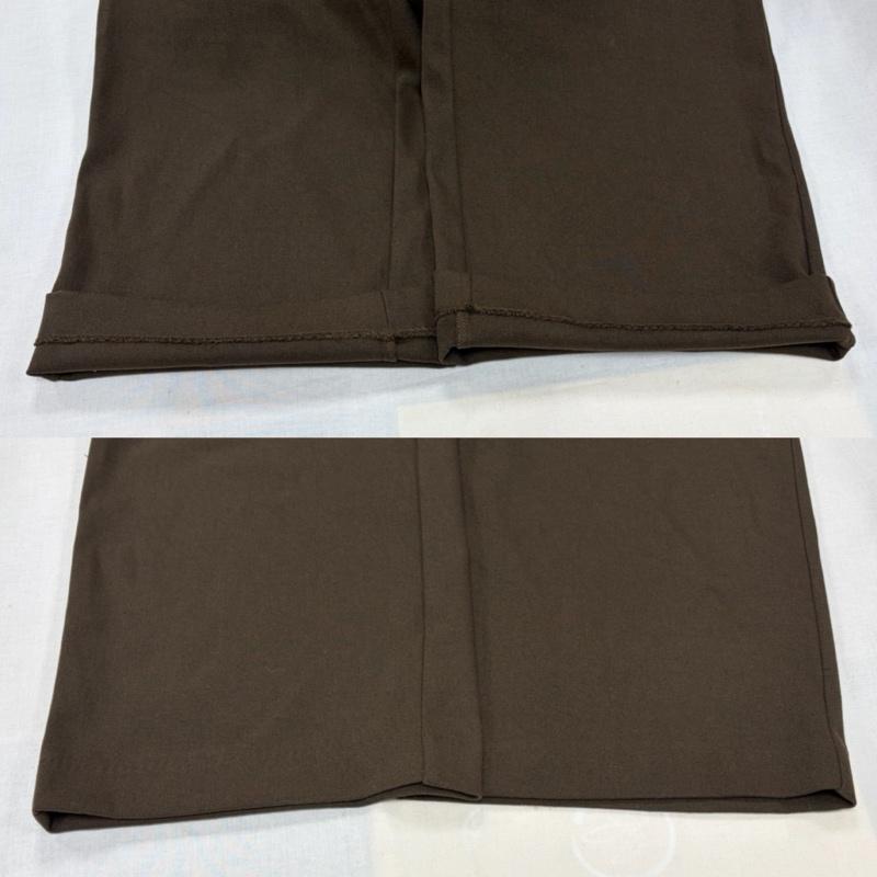 古着 USED パンツ スラックス soerte ソエルテ フロントタック ワイドスラックス 2 無地 茶 / ブラウン / brown メンズ USED 古着 中古 50167806