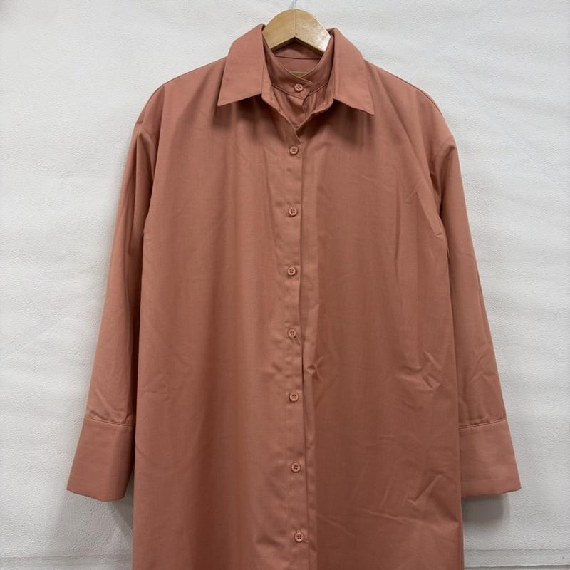 アメリ AMERI ワンピース ロングスカート 長袖 レイヤード シャツ ワンピース - 無地 桃 / ピンク / pink レディース USED 古着 中古 50167812