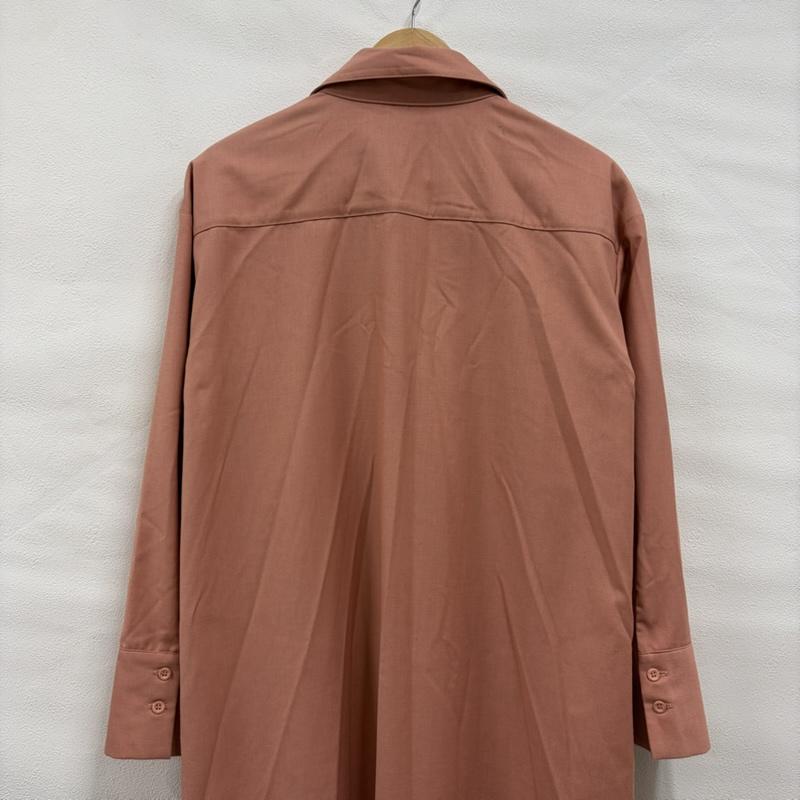 アメリ AMERI ワンピース ロングスカート 長袖 レイヤード シャツ ワンピース - 無地 桃 / ピンク / pink レディース USED 古着 中古 50167812