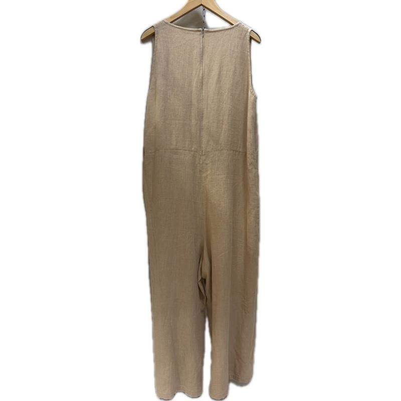 フォグリネンワーク fog linen work ワンピース・ドレス・オールインワン ワンピース・ドレス・オールインワン キナル＋α リネンオールインワン ベージュ 麻100％ - 無地 ベージュ / ベージュ / beige レディース USED 古着 中古 50167813