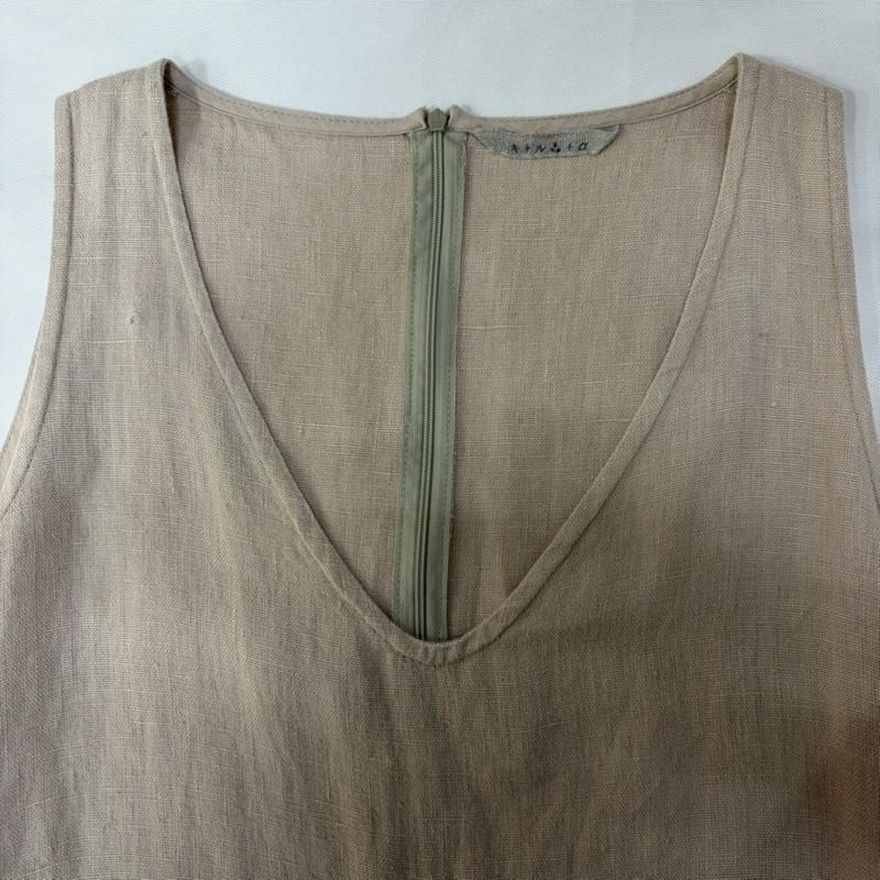 フォグリネンワーク fog linen work ワンピース・ドレス・オールインワン ワンピース・ドレス・オールインワン キナル＋α リネンオールインワン ベージュ 麻100％ - 無地 ベージュ / ベージュ / beige レディース USED 古着 中古 50167813