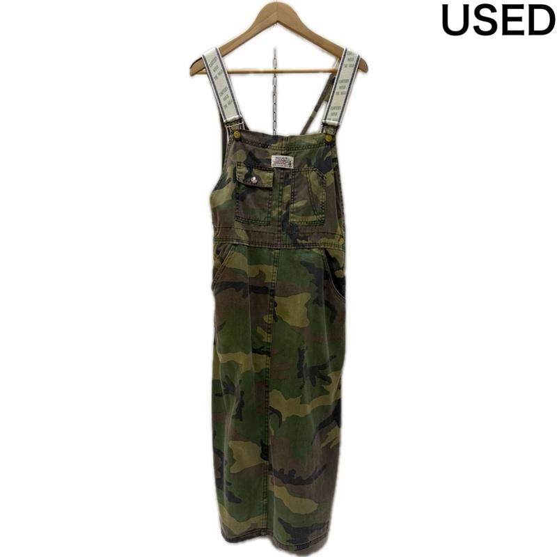 ＵＳフルギ US古着 サロペット・オーバーオール サロペット、オーバーオール CARTER S 列車タグ USA製 camo柄 ジャンパースカート - 総柄 X カモフラージュ柄・迷彩 緑 / グリーン / green レディース USED 古着 中古 50167815