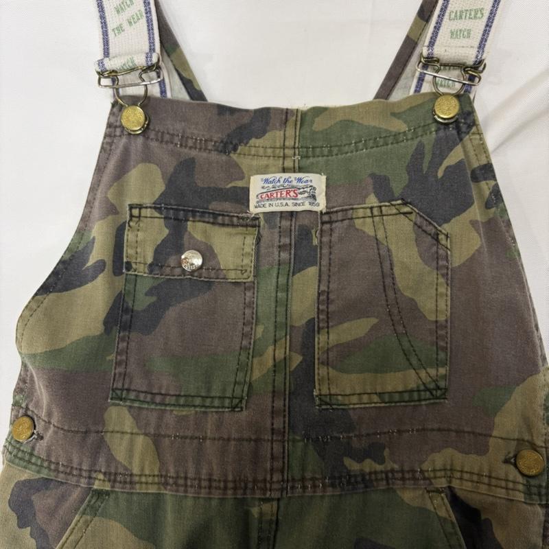 ＵＳフルギ US古着 サロペット・オーバーオール サロペット、オーバーオール CARTER S 列車タグ USA製 camo柄 ジャンパースカート - 総柄 X カモフラージュ柄・迷彩 緑 / グリーン / green レディース USED 古着 中古 50167815