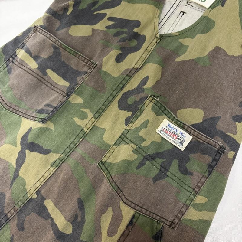 ＵＳフルギ US古着 サロペット・オーバーオール サロペット、オーバーオール CARTER S 列車タグ USA製 camo柄 ジャンパースカート - 総柄 X カモフラージュ柄・迷彩 緑 / グリーン / green レディース USED 古着 中古 50167815