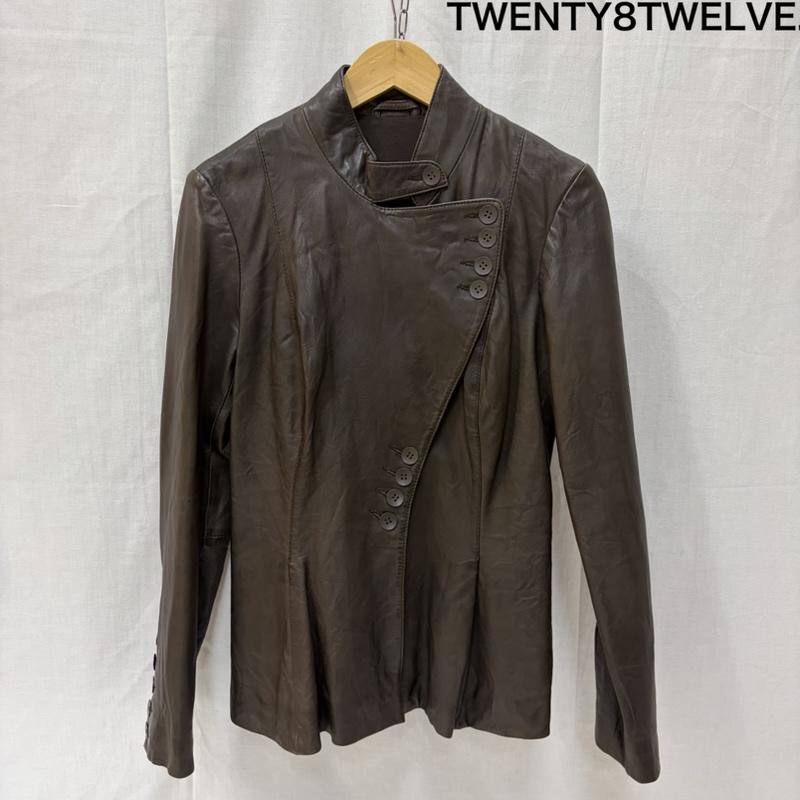 トゥエンティーエイトトュウェルブ TWENTY8TWELVE ジャケット、上着 レザージャケット ナポレオンジャケット風レザージャケット ラムレザー ブラウン - 無地 茶 / ブラウン / brown レディース USED 古着 中古 50167818