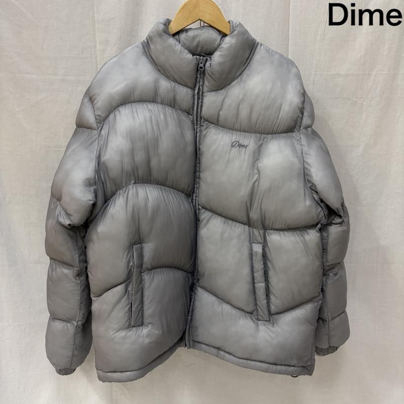 Dime Dime ジャケット、上着 ジャンパー、ブルゾン CLASSIC RIPSTOP PUFFER シルバー L/G 中綿ジャンパー L ロゴ、文字 灰 / グレー / gray メンズ USED 古着 中古 50167819