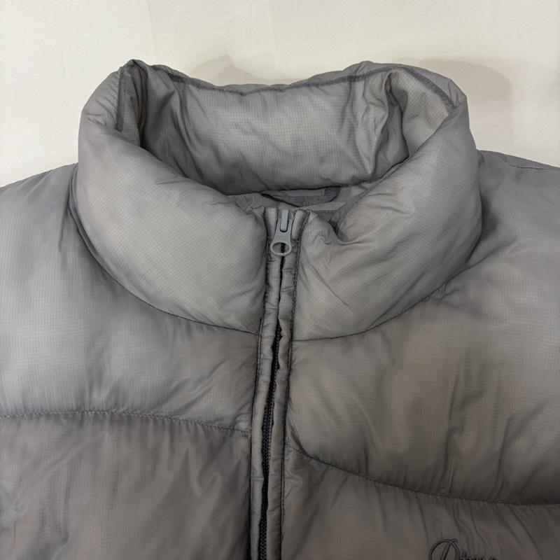 Dime Dime ジャケット、上着 ジャンパー、ブルゾン CLASSIC RIPSTOP PUFFER シルバー L/G 中綿ジャンパー L ロゴ、文字 灰 / グレー / gray メンズ USED 古着 中古 50167819