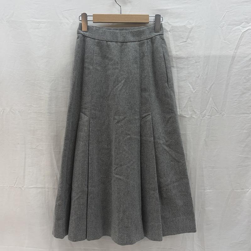 エルメス HERMES スカート ロングスカート フランス製 ウール カシミヤ 膝下丈 ロング スカート 36 灰 / グレー / gray レディース USED 古着 中古 50167821