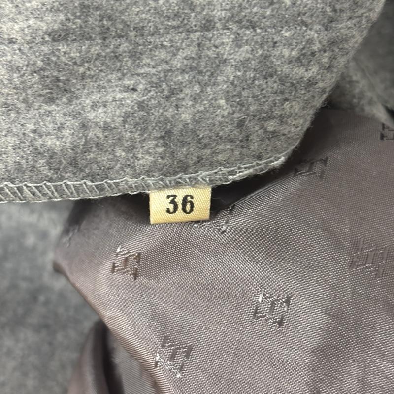 エルメス HERMES スカート ロングスカート フランス製 ウール カシミヤ 膝下丈 ロング スカート 36 灰 / グレー / gray レディース USED 古着 中古 50167821
