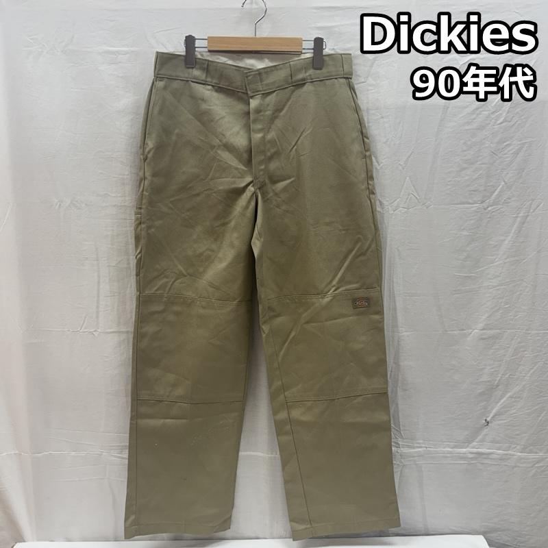 ディッキーズ Dickies パンツ ワークパンツ、ペインターパンツ 90年代 圧着タグ ビンテージ USA製 サイドポケット ダブルニー ワーク パンツ 90s VINTAGE 32インチ ベージュ / ベージュ / beige メンズ USED 古着 中古 50167822
