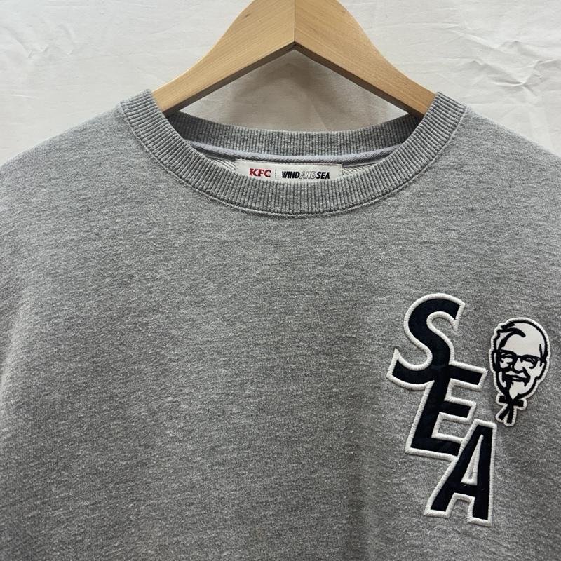 ウィンダンシー WIND AND SEA トレーナー 長袖 WDS-KFC-03 KFC コラボ CREWNECK SWEAT ロゴ スウェット トレーナー L 灰 / グレー / gray メンズ USED 古着 中古 50167823