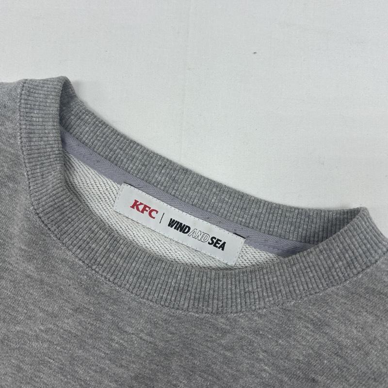 ウィンダンシー WIND AND SEA トレーナー 長袖 WDS-KFC-03 KFC コラボ CREWNECK SWEAT ロゴ スウェット トレーナー L 灰 / グレー / gray メンズ USED 古着 中古 50167823