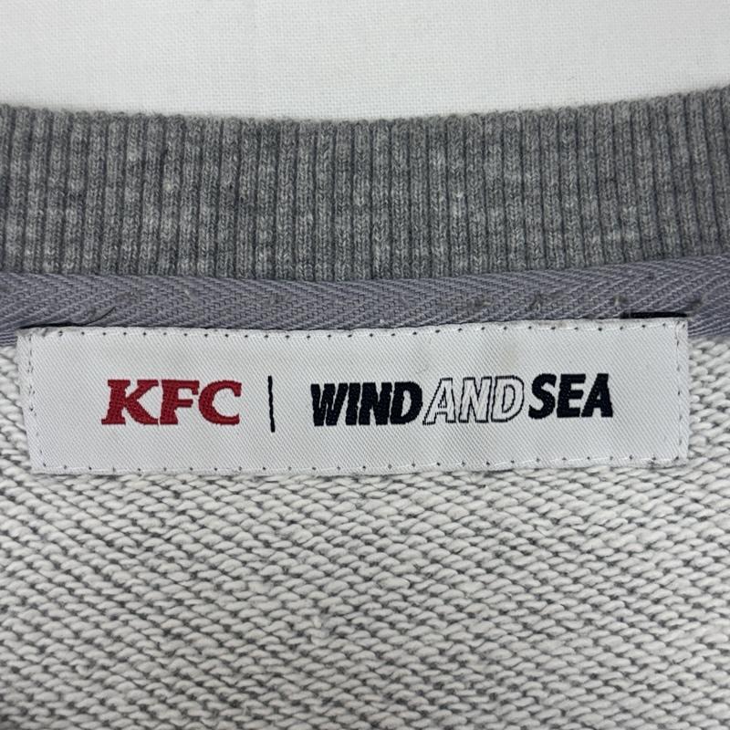 ウィンダンシー WIND AND SEA トレーナー 長袖 WDS-KFC-03 KFC コラボ CREWNECK SWEAT ロゴ スウェット トレーナー L 灰 / グレー / gray メンズ USED 古着 中古 50167823