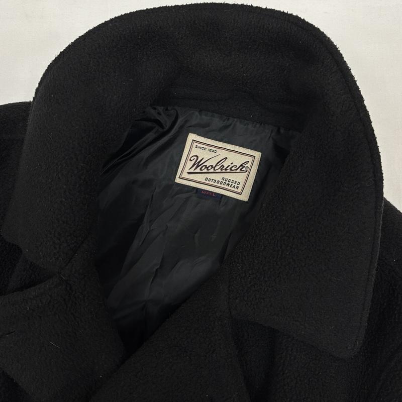 ウールリッチ WOOLRICH コート ピーコート 90年代 ビンテージ POLARTEC フリース ピーコート ジャケット アシックス期 90s VINTAGE L 黒 / ブラック / black メンズ USED 古着 中古 50167824