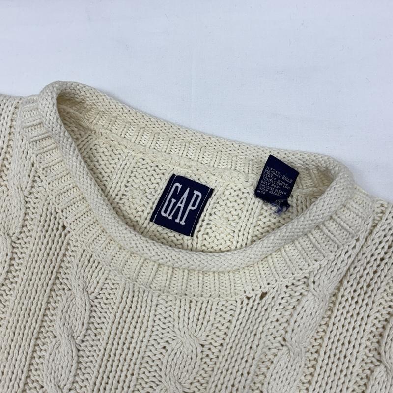 ギャップ GAP ニット、セーター 長袖 OLD GAP 90年代 ビンテージ コットン ケーブル ニット セーター 90s VINTAGE M メンズ USED 古着 中古 50167827