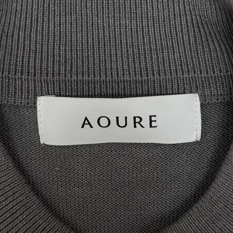 古着 USED ニット、セーター 長袖 AOURE アウール リブネック ニット セーター 薄手 - 灰 / グレー / gray メンズ USED 古着 中古 50167828