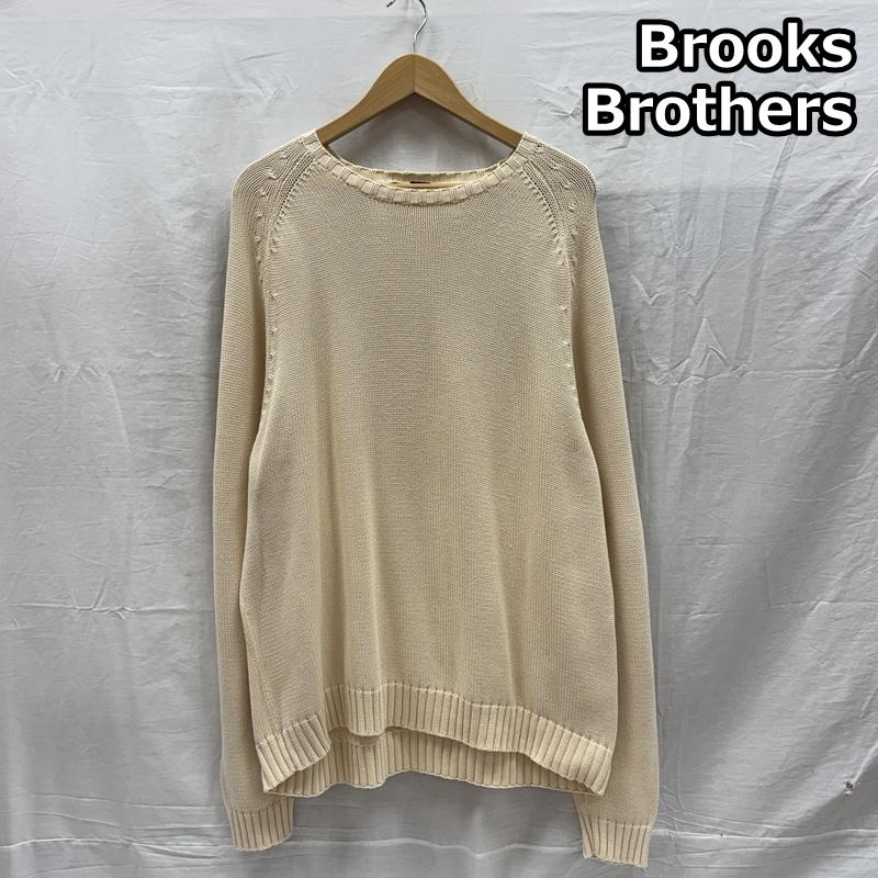 ブルックス ブラザーズ BROOKS BROTHERS ニット、セーター 長袖 香港製 コットン ニット セーター ラグランスリーブ L メンズ USED 古着 中古 50167833