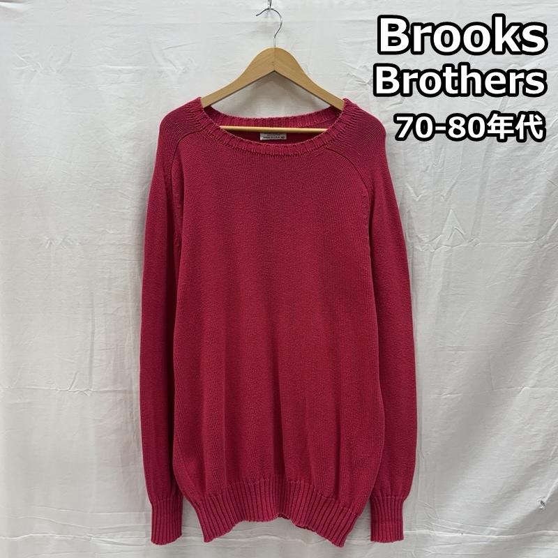 ブルックス ブラザーズ BROOKS BROTHERS ニット、セーター 長袖 70-80年代 ビンテージ USA製 コットン ニット セーター ラグランスリーブ 70s 80s VINTAGE 42 メンズ USED 古着 中古 50167834