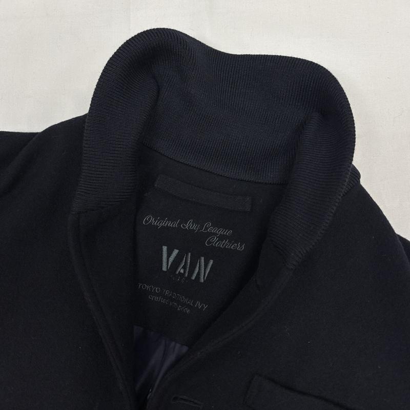 バン VAN ジャケット、上着 ジャンパー、ブルゾン ウール ショールカラー ジャケット KW-824506 M 紺 / ネイビー / navy メンズ USED 古着 中古 50167837