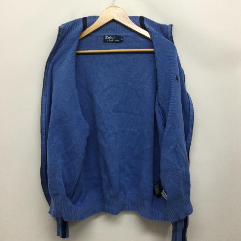 ラルフローレン RALPHLAUREN ニット、セーター 長袖 ラルフローレン ドライバーズニット　コットン XL ワンポイント 青 / ブルー / blue メンズ USED 古着 中古 50167838