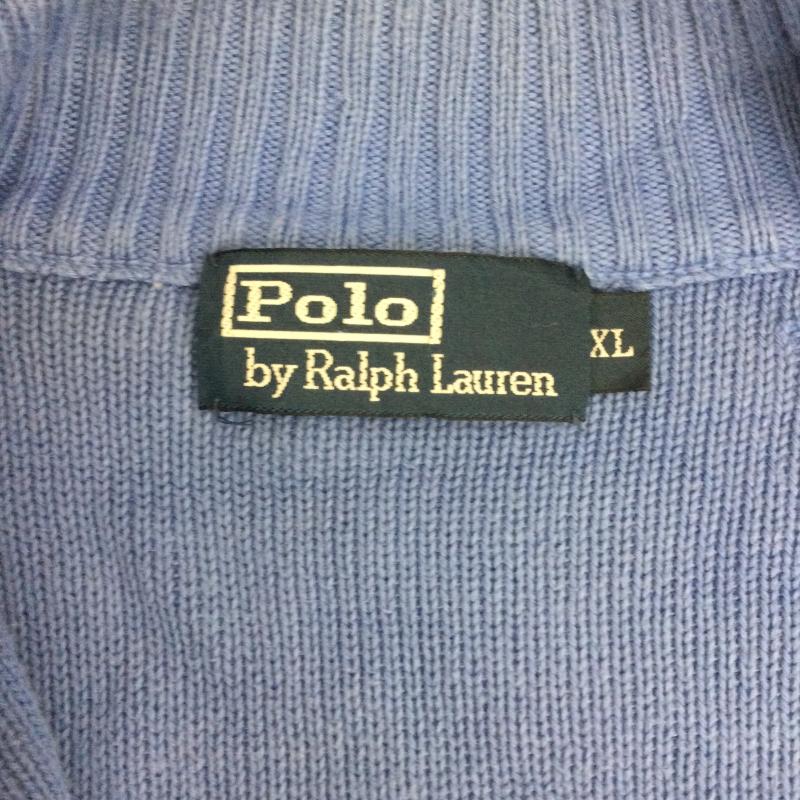 ラルフローレン RALPHLAUREN ニット、セーター 長袖 ラルフローレン ドライバーズニット　コットン XL ワンポイント 青 / ブルー / blue メンズ USED 古着 中古 50167838