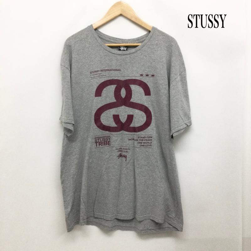 ステューシー STUSSY Tシャツ 半袖 stussy tシャツ シャネルロゴ メキシコ製 L プリント 灰 / グレー / gray メンズ USED 古着 中古 50167839